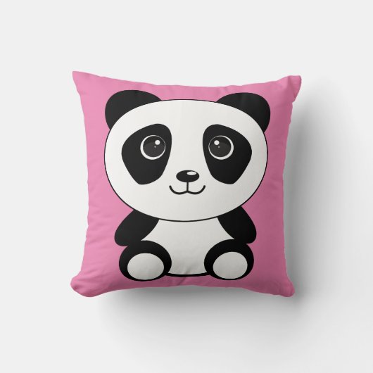 NIEDLICH PANDA BEAR PILLOWS PINK KISSEN (Vorderseite)