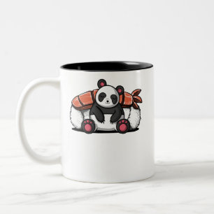 Niedlich Panda Bear Sushi Lover Animal Zweifarbige Tasse