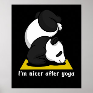 Niedlich Panda Bear Zen Yoga Workout Poster