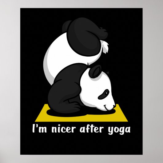 Niedlich Panda Bear Zen Yoga Workout Poster (Vorne)
