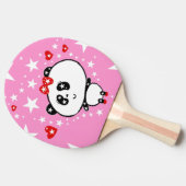 Niedlich Panda Bears Funny Personalisiert Tischtennis Schläger (Seitenansicht)