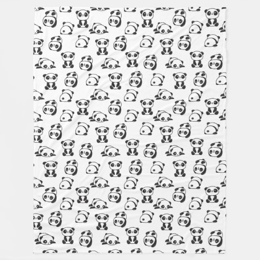 Niedlich Panda Bears Muster Fleece Blanket (Vorderseite)