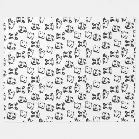 Niedlich Panda Bears Muster Fleece Blanket (Vorderseite (Horizontal))