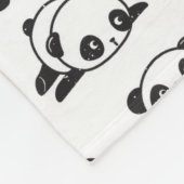 Niedlich Panda Bears Muster Fleece Blanket (Ecke)
