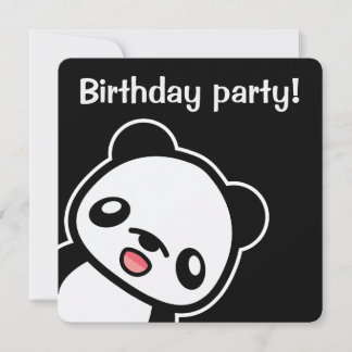 Niedlich Panda Birthday Party Einladung