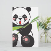 Niedlich Panda Briefpapier (Stehend Vorderseite)
