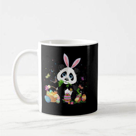 Niedlich Panda Bunny Egg Jagen farbenfrohe Ei Happ Kaffeetasse (Links)