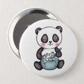 Niedlich Panda Button (Vorne & Hinten)