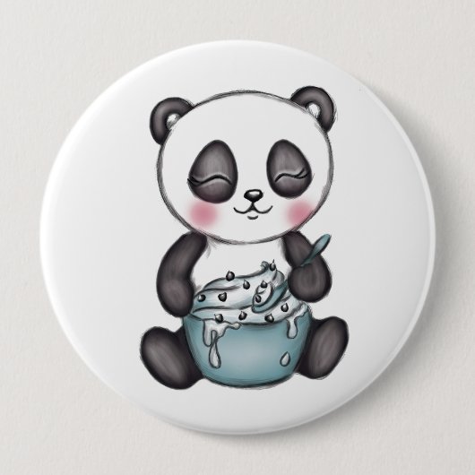 Niedlich Panda Button (Vorderseite)