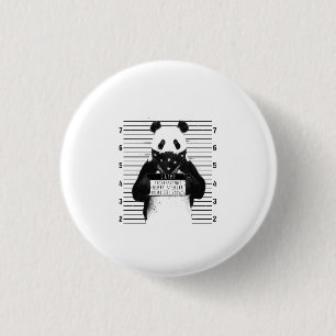 Niedlich Panda Crime Beruflich Heart Stealer Funny Button