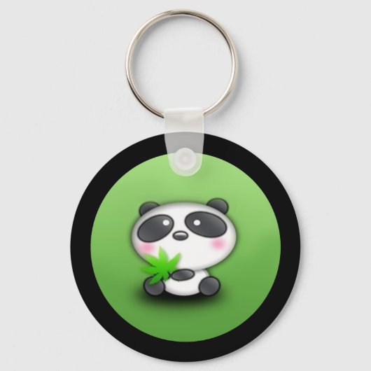 Niedlich Panda Cub Schlüsselanhänger (Vorderseite)