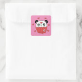 Niedlich Panda Cupcake Aufkleber (Tasche)
