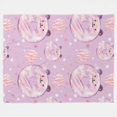 Niedlich Panda Donuts - Pastel Ästhetik Fleecedecke (Vorderseite (Horizontal))