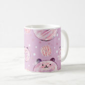 Niedlich Panda Donuts - Pastel Ästhetik Kaffeetasse (VorderseiteRechts)