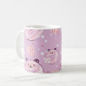 Niedlich Panda Donuts - Pastel Ästhetik Kaffeetasse (Vorderseite Links)