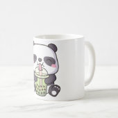 Niedlich Panda Drinking Matcha Bubble Tee Kaffeetasse (VorderseiteRechts)