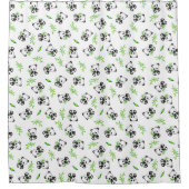 Niedlich Panda Duschvorhang (Vorderseite)