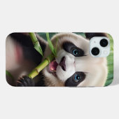 Niedlich Panda Eating Bamboo Case-Mate iPhone Hülle (Rückseite (Horizontal))