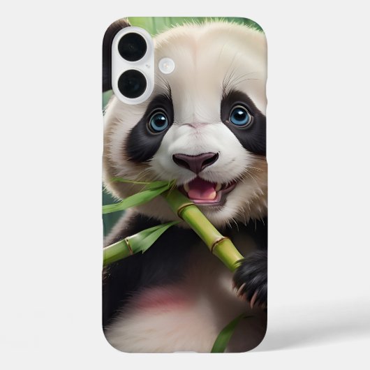 Niedlich Panda Eating Bamboo Case-Mate iPhone Hülle (Rückseite)