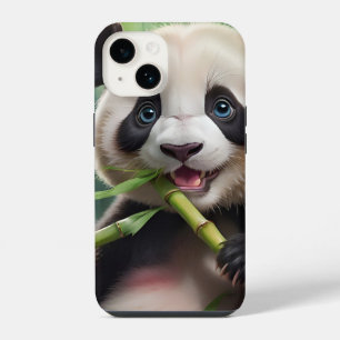 Niedlich Panda Eating Bamboo iPhone 14 Hülle