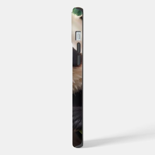 Niedlich Panda Eating Bamboo iPhone Hülle (Linke Seite)
