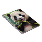 Niedlich Panda Eating Bamboo Notizblock (Rechte Seite)