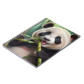 Niedlich Panda Eating Bamboo Notizblock (Linke Seite)