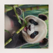 Niedlich Panda Eating Bamboo Puzzle (Horizontal)