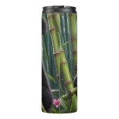 Niedlich Panda Eating Bamboo Thermosbecher (Rückseite)
