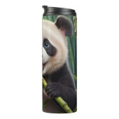 Niedlich Panda Eating Bamboo Thermosbecher (Nach rechts gedreht)