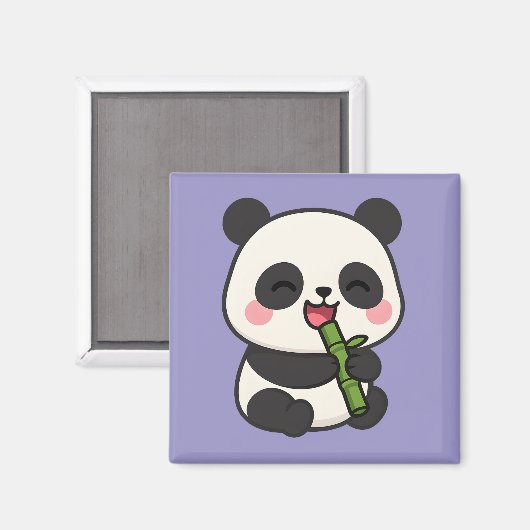 Niedlich Panda Eating Bamboo - Wunderschöne Küche  Magnet (Vorderseite/Rückseite)