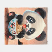 Niedlich Panda-Essen Ramen Fleecedecke (Vorderseite (Horizontal))