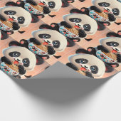 Niedlich Panda-Essen Ramen Geschenkpapier (Ecke)