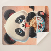 Niedlich Panda-Essen Ramen Sherpadecke (Vorderseite (Horizontal))
