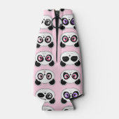 Niedlich Panda Expression Pink Flaschenkühler (Rückseite)