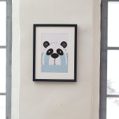 Niedlich Panda Face Colorblock Poster