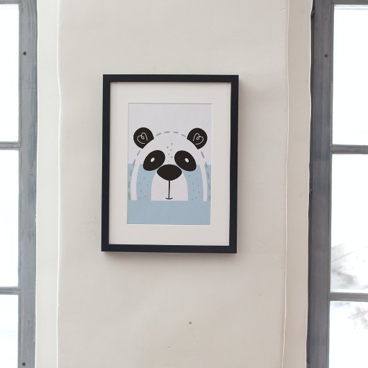 Niedlich Panda Face Colorblock Poster