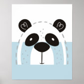 Niedlich Panda Face Colorblock Poster (Vorne)