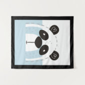 Niedlich Panda Face Colorblock Wandteppich (Vorderseite (Horizontal))
