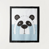 Niedlich Panda Face Colorblock Wandteppich (Vorderseite)