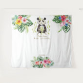 Niedlich Panda Floral Baby Dusche Foto Stand Prop Wandteppich (Vorderseite (Horizontal))