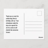 Niedlich Panda Geburtstag Danke, Postcard Postkarte (Rückseite)