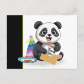 Niedlich Panda Geburtstag Danke, Postcard Postkarte (Vorderseite)