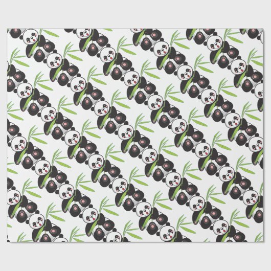 Niedlich Panda Geschenkpapier (Flach)