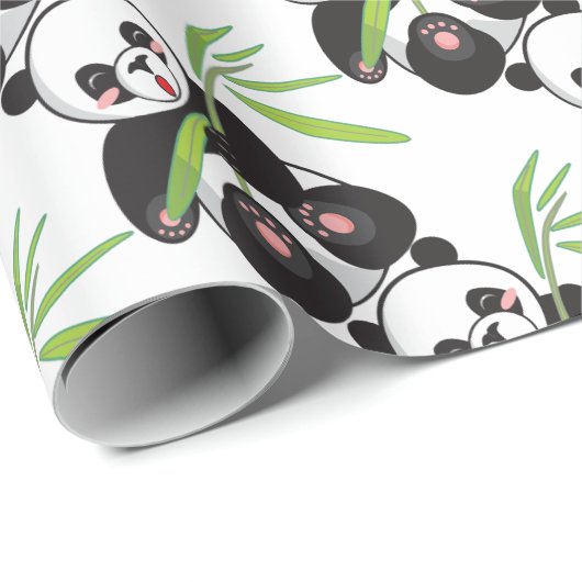 Niedlich Panda Geschenkpapier (Rolleneckpunkt)