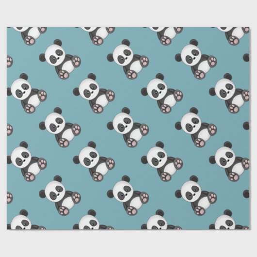 Niedlich Panda Geschenkpapier (Flach)