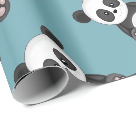 Niedlich Panda Geschenkpapier (Rolleneckpunkt)