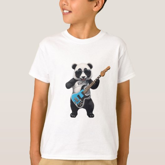 Niedlich Panda Gitarre spielen, Music Panda Liebha T-Shirt (Vorderseite)