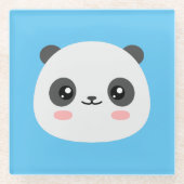 Niedlich Panda Glasuntersetzer (Vorderseite)