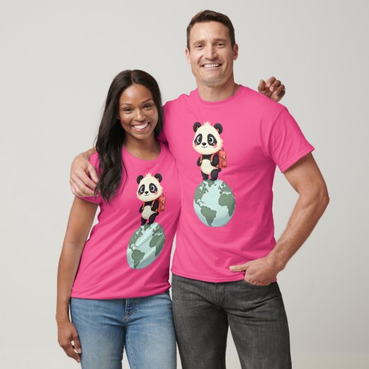 Niedlich Panda Globe-Trotter - Reiseabenteuer Cart T-Shirt (Unisex)